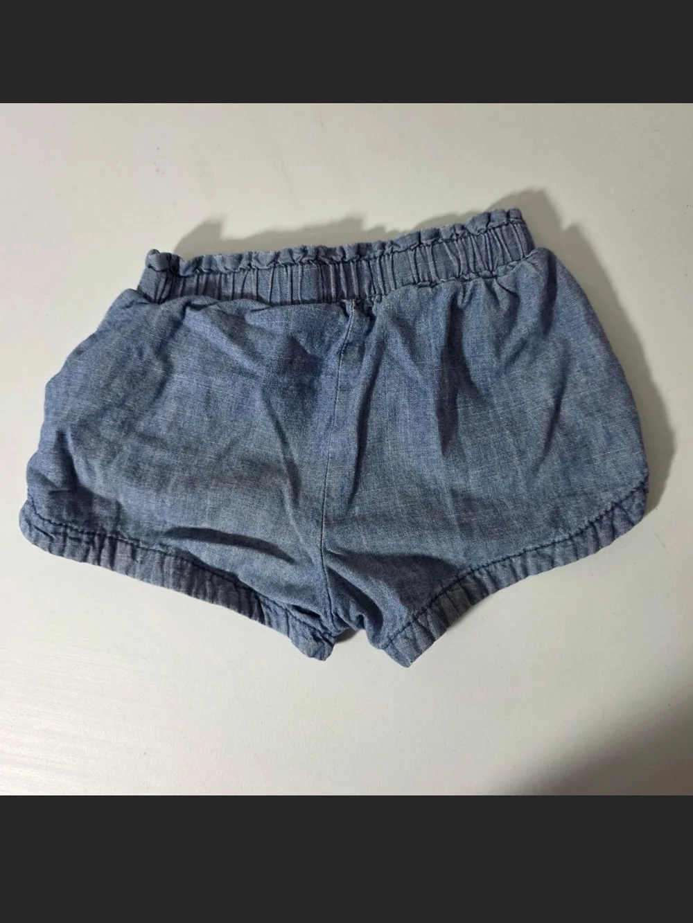 Old Navy Light Blue Denim-Effect Girls' Elastic Waist Shorts